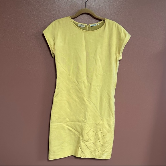 Valentino Boutique made in Italy size 10 1970s FLAWED woven detail sheath dress - Picture 1 of 12